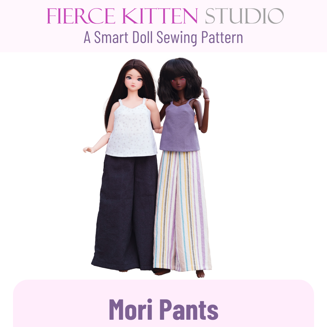 Mori Pants - A Smart Doll Sewing Pattern – Fierce Kitten Studio Mori Pants - A Smart Doll Sewing Pattern – Fierce Kitten Studio
