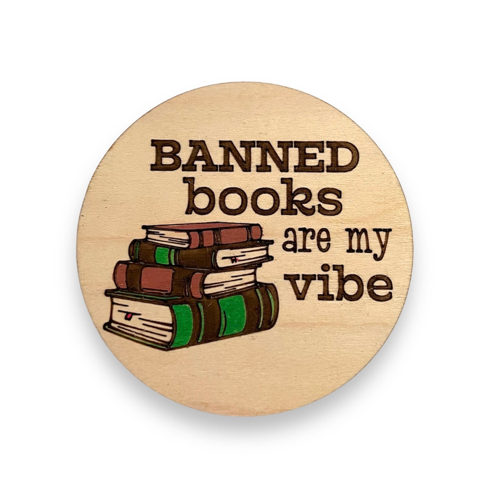 Banned Books Vibe Coaster
