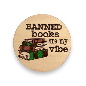 Banned Books Vibe Coaster