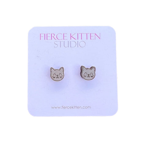Cat Stud Earrings