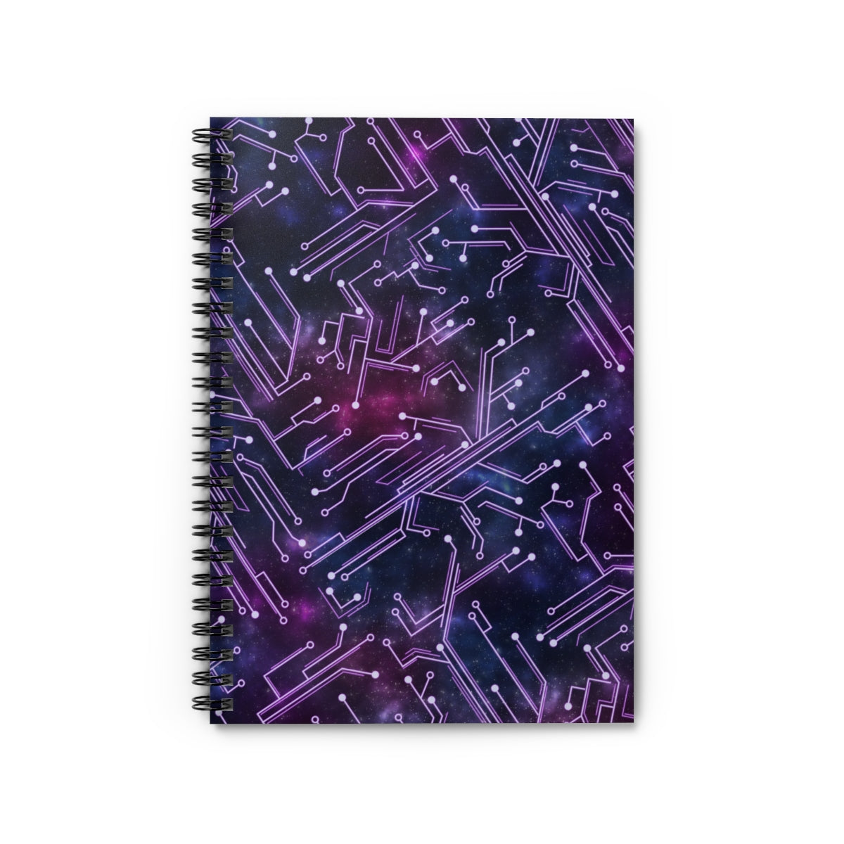 Purple Circuitry Spiralbound Journal