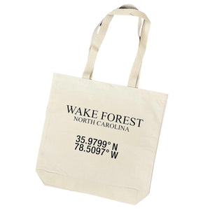 Wake Forest NC Canvas Shopping Tote