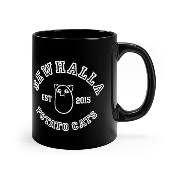 Sewhalla Potato Cats - 11oz Black Mug