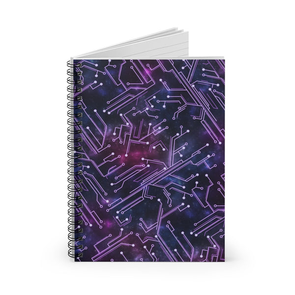 Purple Circuitry Spiralbound Journal