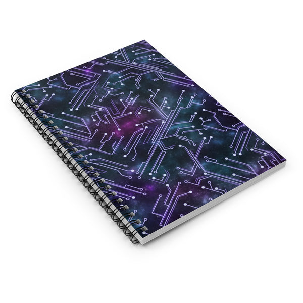 Blue Circuitry Spiralbound Journal